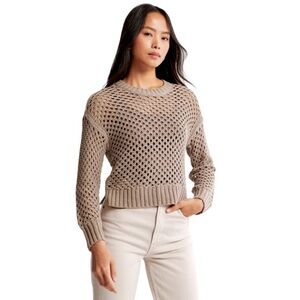 Abercrombie & Fitch Women's Taupe Knit Sweater Size Small
